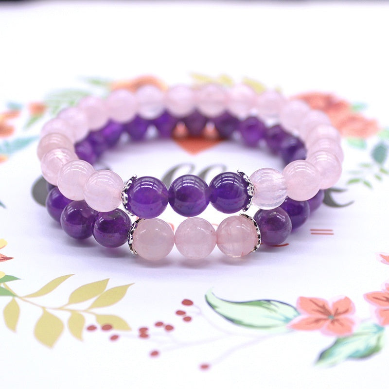 Amethyst Crystal Couple Bracelet – A Symbol of Timeless Love