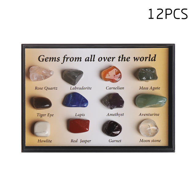 Mini Polished Crystal Stones Ornament Box