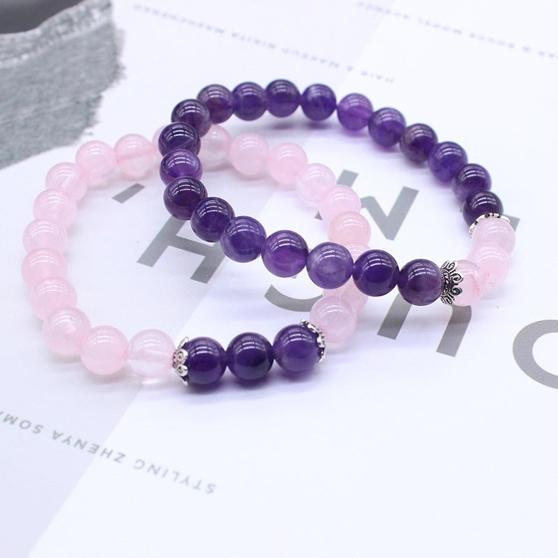 Amethyst Crystal Couple Bracelet – A Symbol of Timeless Love