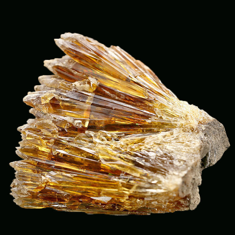 Natural Amber Gold Straw-Shaped Vaterite Crystal – Unique for Spiritual Energy
