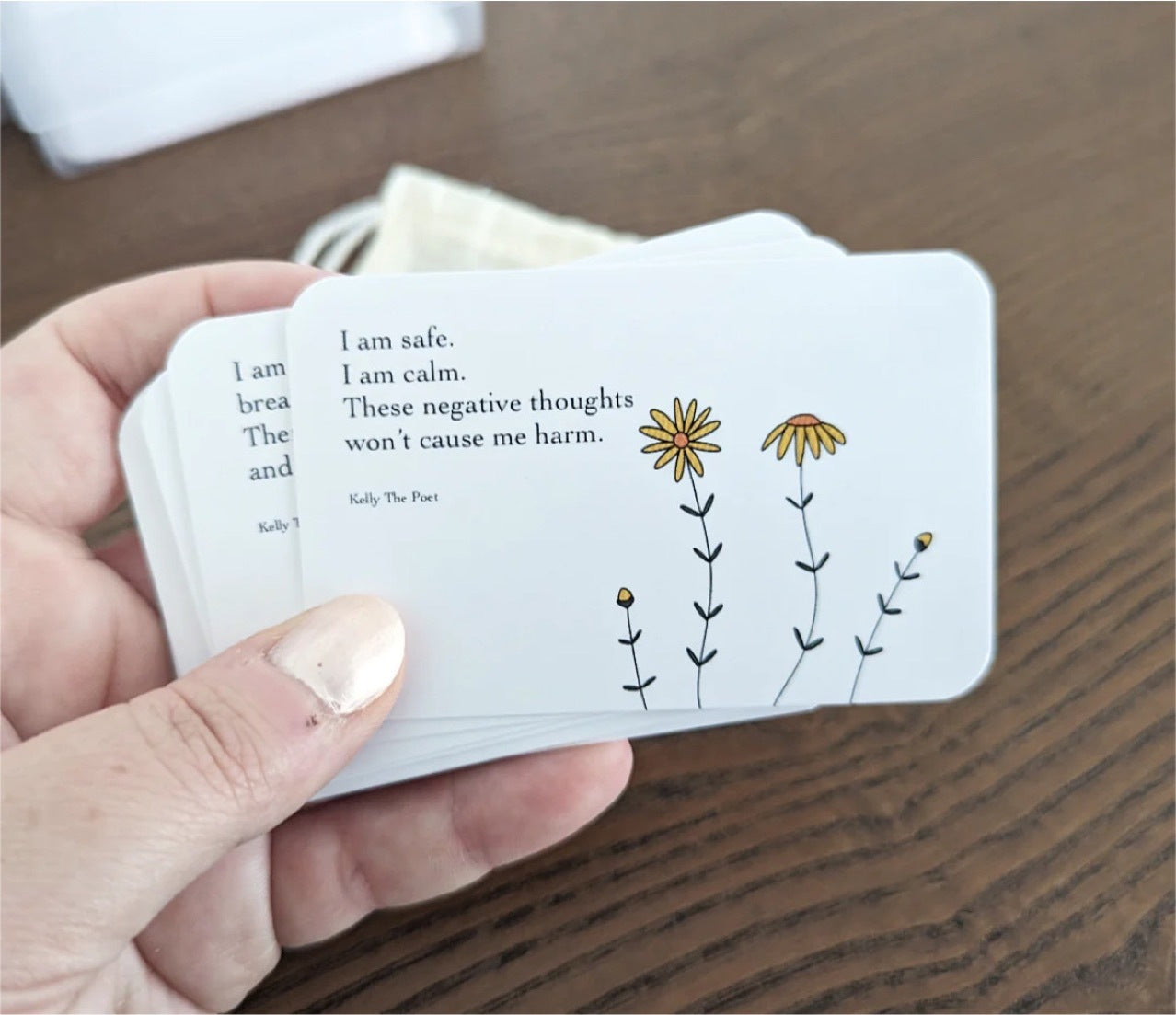 Pocket Poem Healing Card For Anxiety Relief