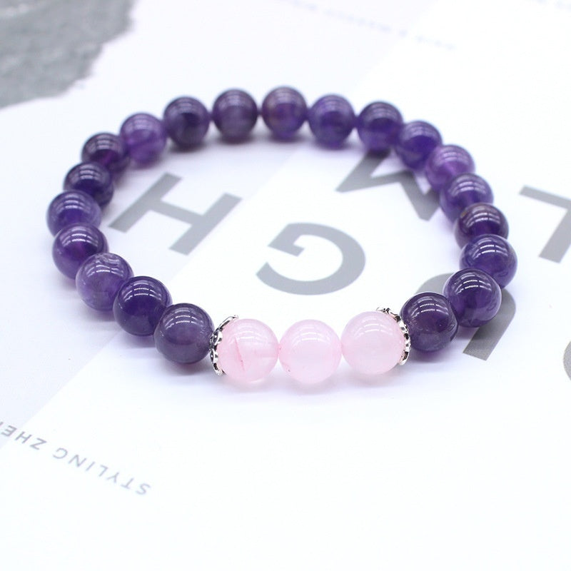 Amethyst Crystal Couple Bracelet – A Symbol of Timeless Love