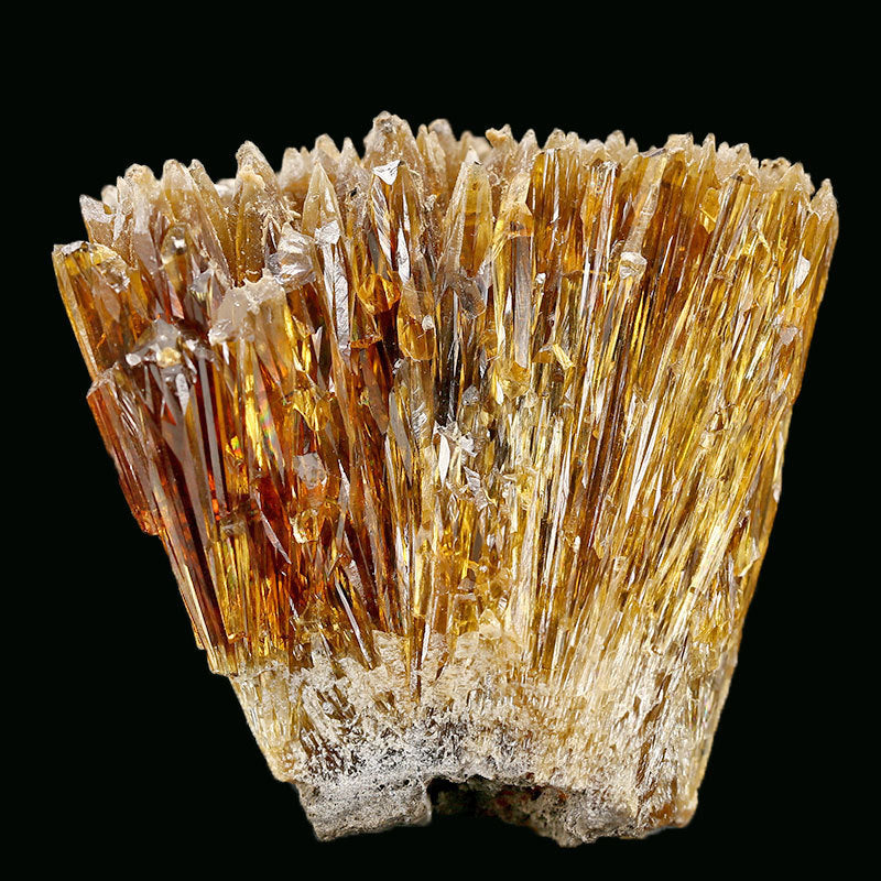 Natural Amber Gold Straw-Shaped Vaterite Crystal – Unique for Spiritual Energy
