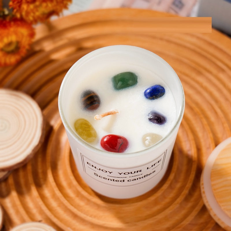 Crystal Scented Candle – Handmade with Natural Elegance
