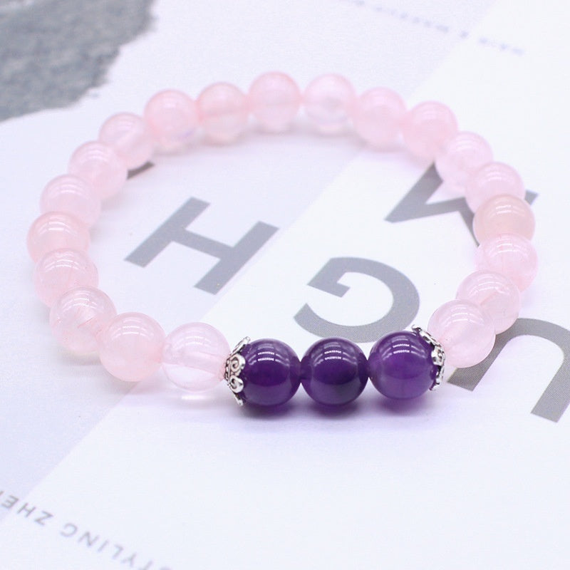 Amethyst Crystal Couple Bracelet – A Symbol of Timeless Love