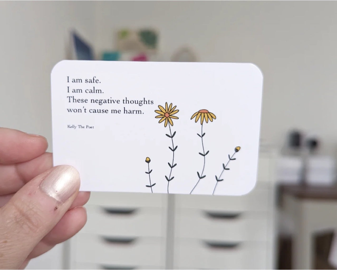 Pocket Poem Healing Card For Anxiety Relief