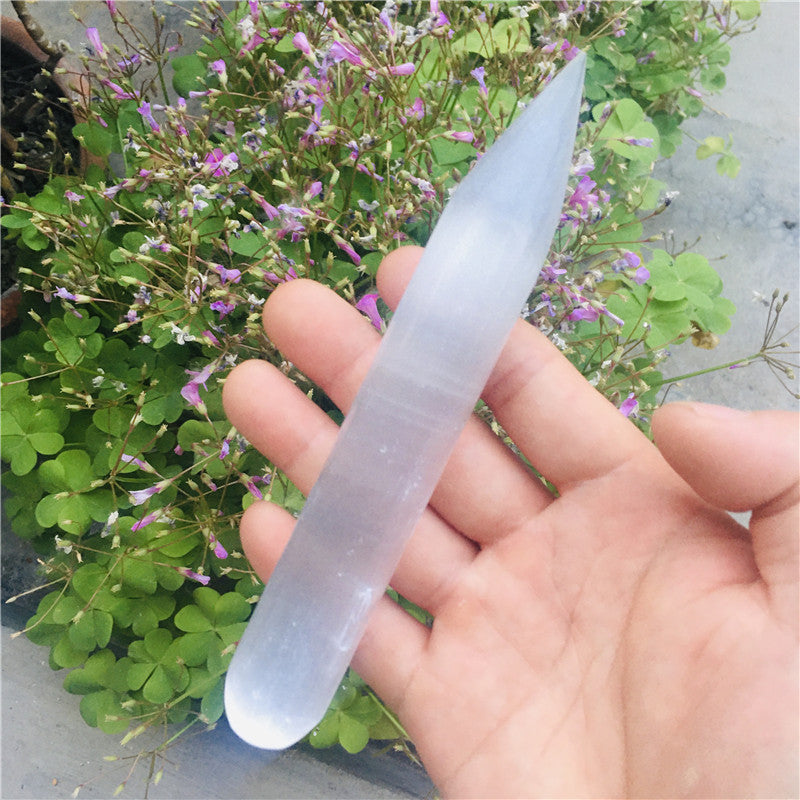 Gypsum Crystal Pointer - For Meditation & Healing