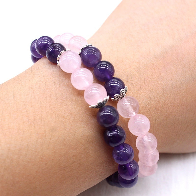 Amethyst Crystal Couple Bracelet – A Symbol of Timeless Love
