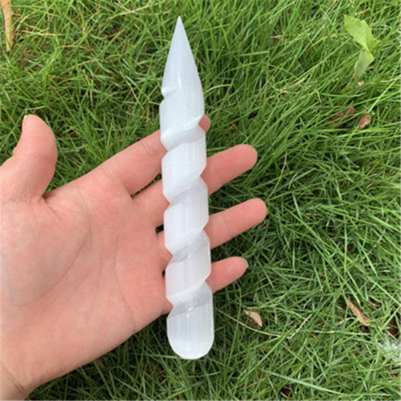 Gypsum Crystal Pointer - For Meditation & Healing