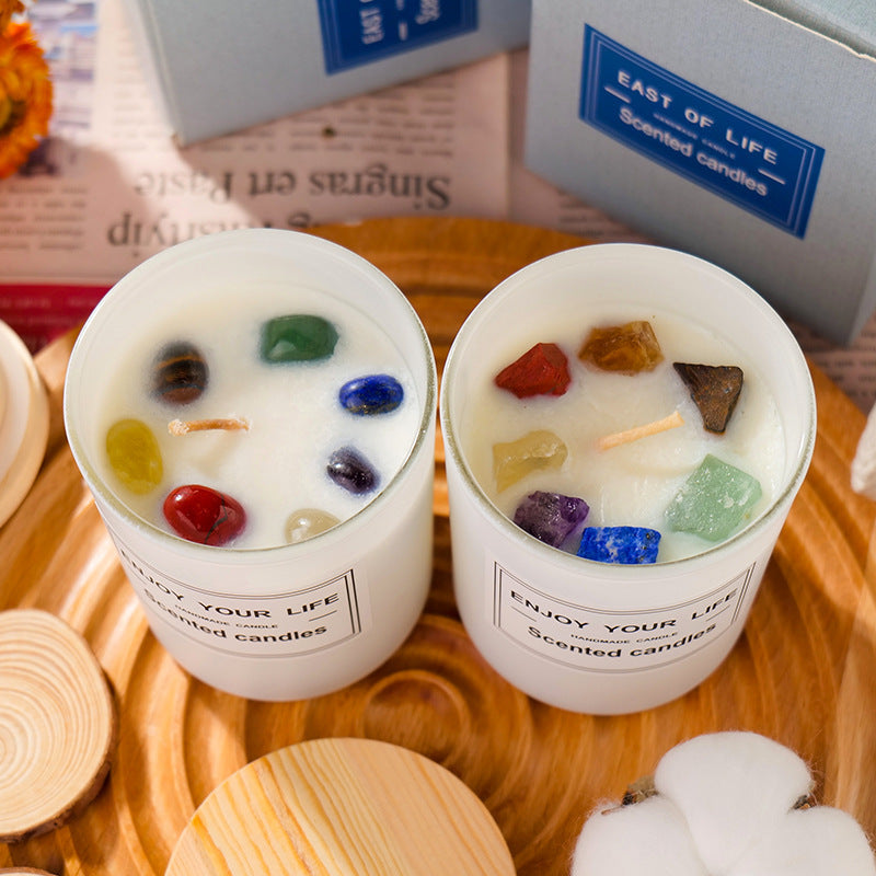 Crystal Scented Candle – Handmade with Natural Elegance