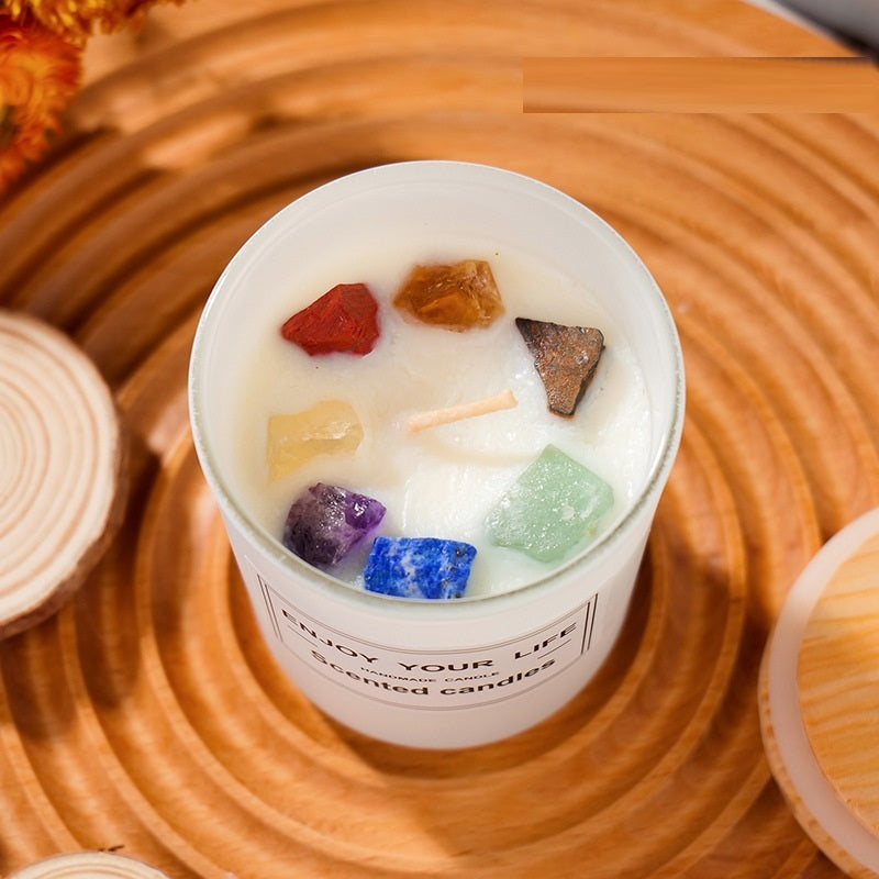 Crystal Scented Candle – Handmade with Natural Elegance