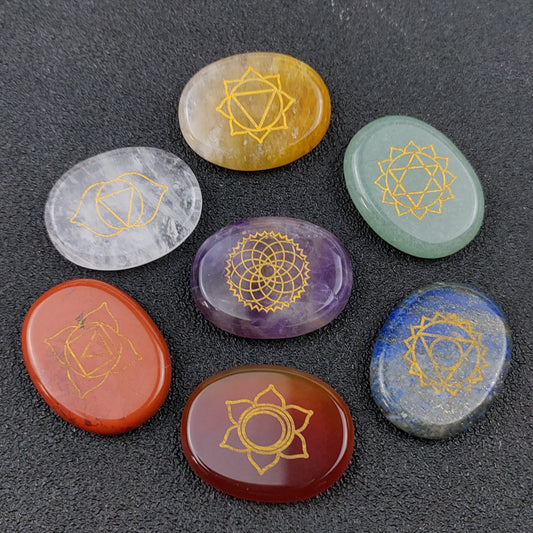 Seven Chakra Healing Agate Stones – Balance & Energy Alignment