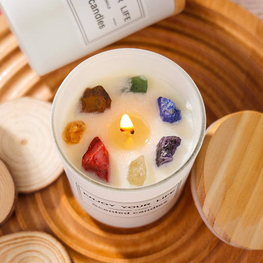 Crystal Scented Candle – Handmade with Natural Elegance