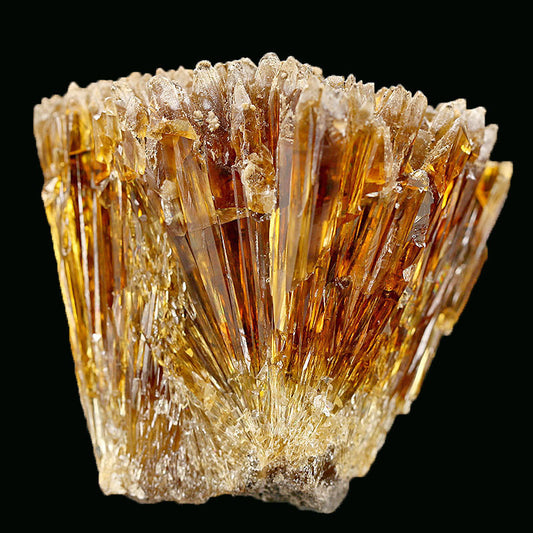 Natural Amber Gold Straw-Shaped Vaterite Crystal – Unique for Spiritual Energy