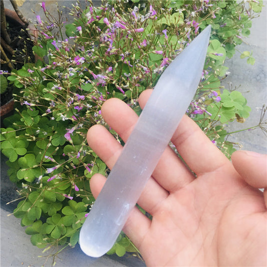 Gypsum Crystal Pointer - For Meditation & Healing