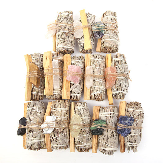 Crystal & Sage Healing Bundle – Natural Energy Purifier