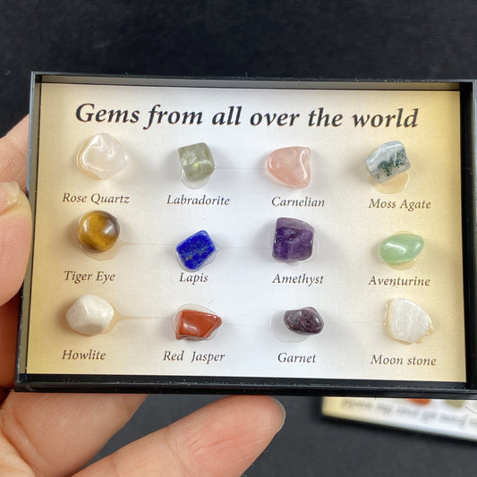 Mini Polished Crystal Stones Ornament Box
